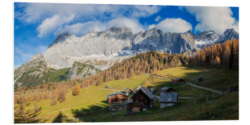 Foam board print Neustattalm in the Dachstein in autumn