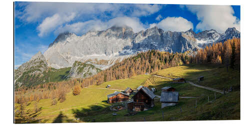 Quadro em plexi-alumínio Neustattalm in the Dachstein in autumn