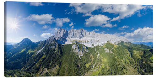 Leinwandbild Dachstein Panorama im Sommer