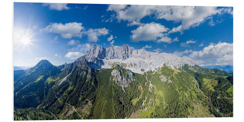 Print på skumplade Dachstein panorama in summer