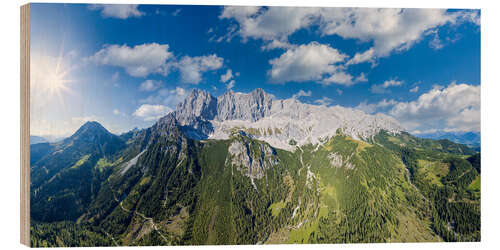 Quadro de madeira Dachstein panorama in summer