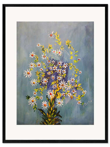 Impressão artística com moldura Daisies, Paris