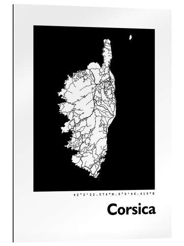 Galleritryck Map of Corsica