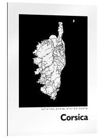 Gallery print Map of Corsica