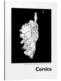 Magnettafel Karte von Korsika