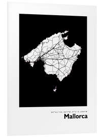 Foam board print Map of Majorca