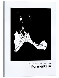 Canvas print Map of Formentera