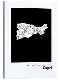 Canvas print Map of Capri