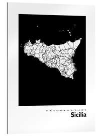 Gallery print Sicily map Italy