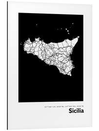 Magnettafel Sizilien Karte Italien