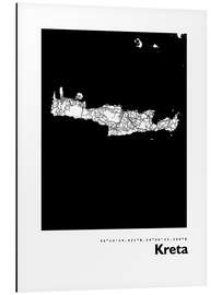 Magnettafel Karte von Kreta