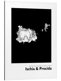 Tableau en aluminium Ischia &amp; Procida map