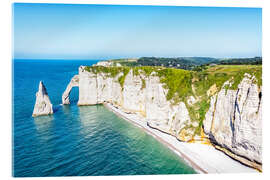 Akrylglastavla Etretat cliffs and beach