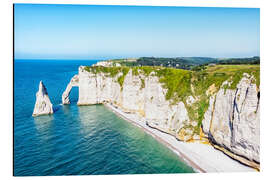 Alumiinitaulu Etretat cliffs and beach