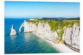 Foam board print Etretat cliffs and beach