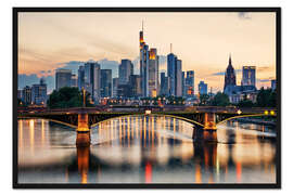Gerahmter Kunstdruck Frankfurter Sonnenuntergang