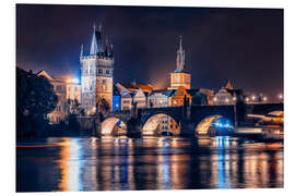 Tableau en PVC Night in Prague
