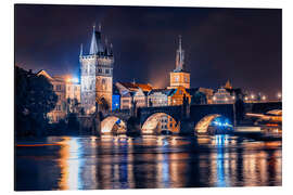 Magnettafel Nacht in Prag