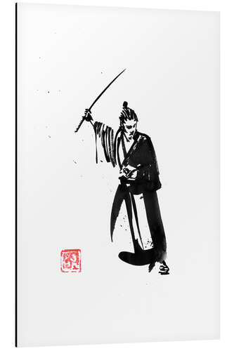 Aluminium print Samurai is ready