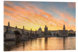 Acrylic print Sunrise in Prague