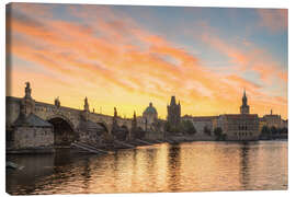 Canvas print Sunrise in Prague