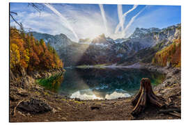 Aluminium print Autumn in the Dachstein Mountains - Hinterer Gosausee