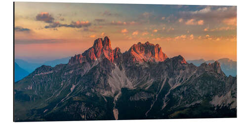 Aluminium print Sunrise in the Dachstein Mountains - Große Bischofsmütze