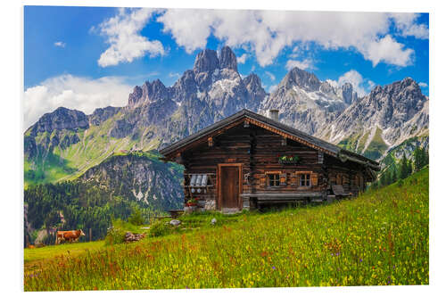 Foam board print Alpine hut in the Austrian Alps