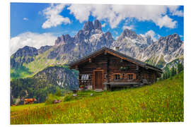 Foam board print Alpine hut in the Austrian Alps