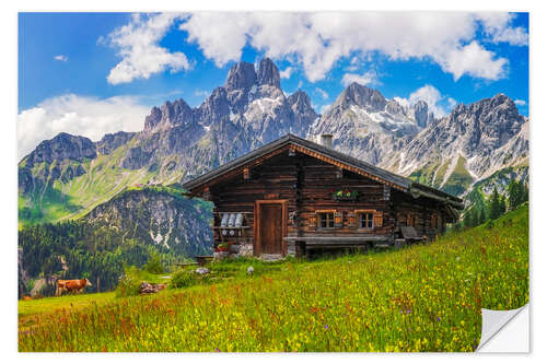 Sticker mural Alpine hut in the Austrian Alps