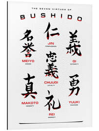 Aluminium print Bushido code white