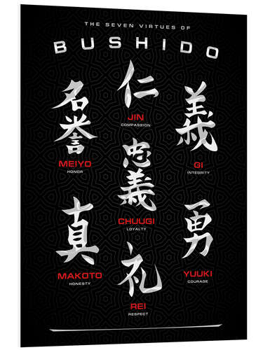 Cuadro de PVC Bushido code black