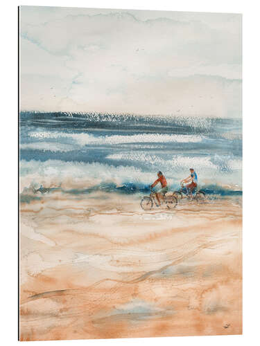 Quadro em plexi-alumínio Beach Cyclists