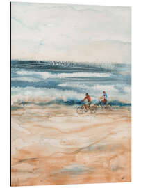 Magnettafel Strand-Radfahrer