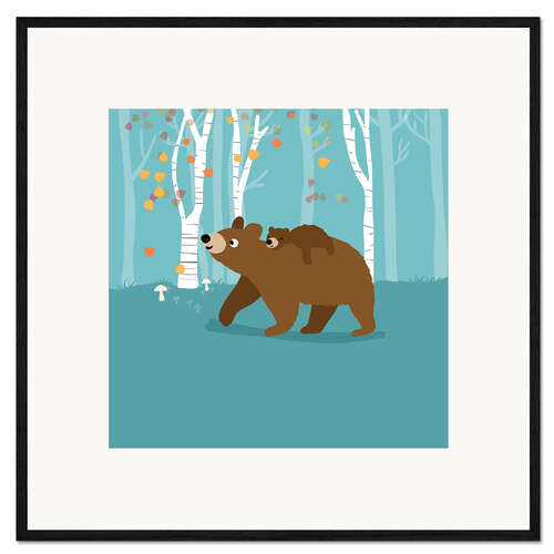 Framed art print Bear mom