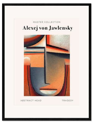 Inramat konsttryck Abstract Head – Tragedy