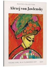 Magnettafel Young Girl in a Flowered Hat, 1910