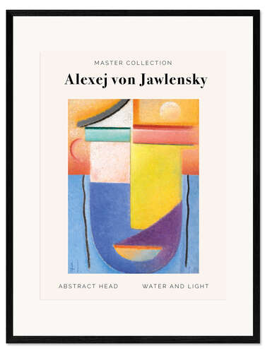 Inramat konsttryck Abstract Head – Water and Light