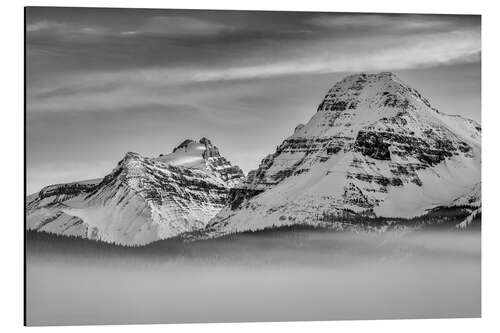 Alumiinitaulu Fog over Bow Lake