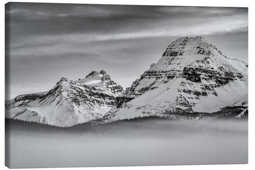 Quadro em tela Fog over Bow Lake