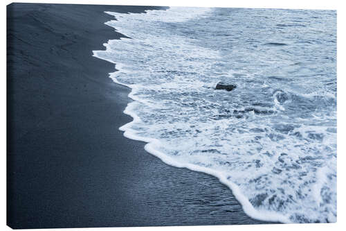 Canvas print Punaluu Black Sand Beach Park