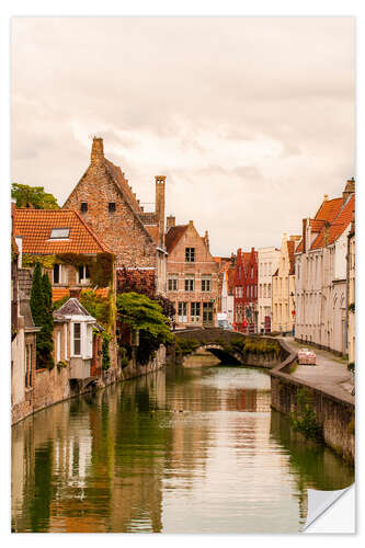 Selvklebende plakat Bruges, West Flanders, Belgium