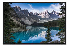 Gerahmter Kunstdruck Moraine Lake, Banff National Park, Alberta, Kanada III