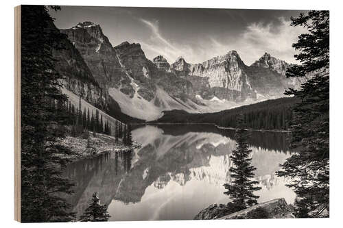 Wood print Moraine Lake, Banff National Park, Alberta, Canada II