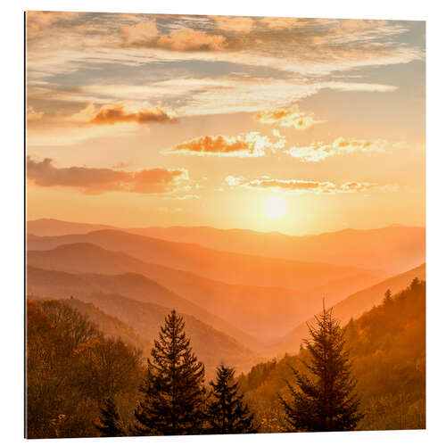 Gallery print Sunrise over the Oconaluftee Valley