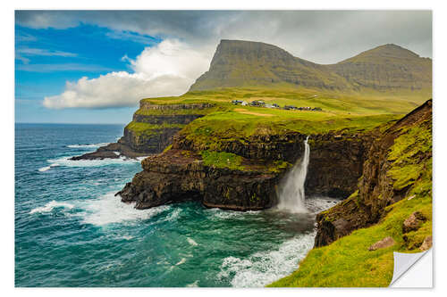 Selvklebende plakat Faroe Islands