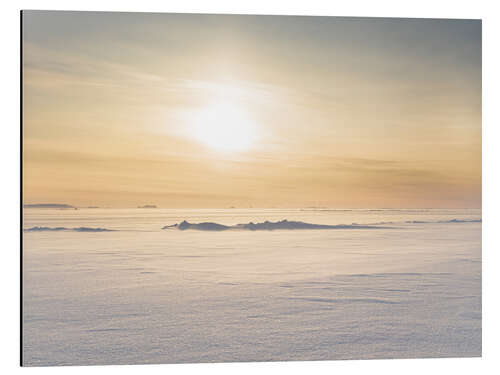 Aluminium print Sunset over frozen Melville Bay