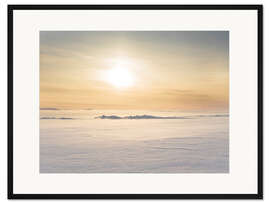 Gerahmter Kunstdruck Sonnenuntergang über Melville Bay