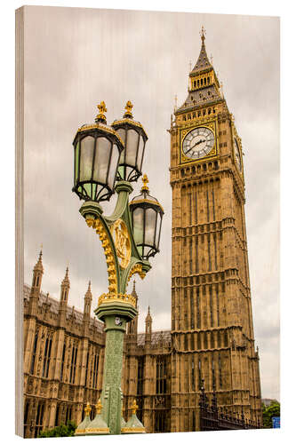 Wood print Big Ben or Great Bell