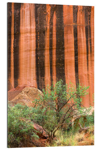 Quadro em plexi-alumínio Mineral-colored walls made of Wingate sandstone